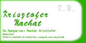 krisztofer machat business card